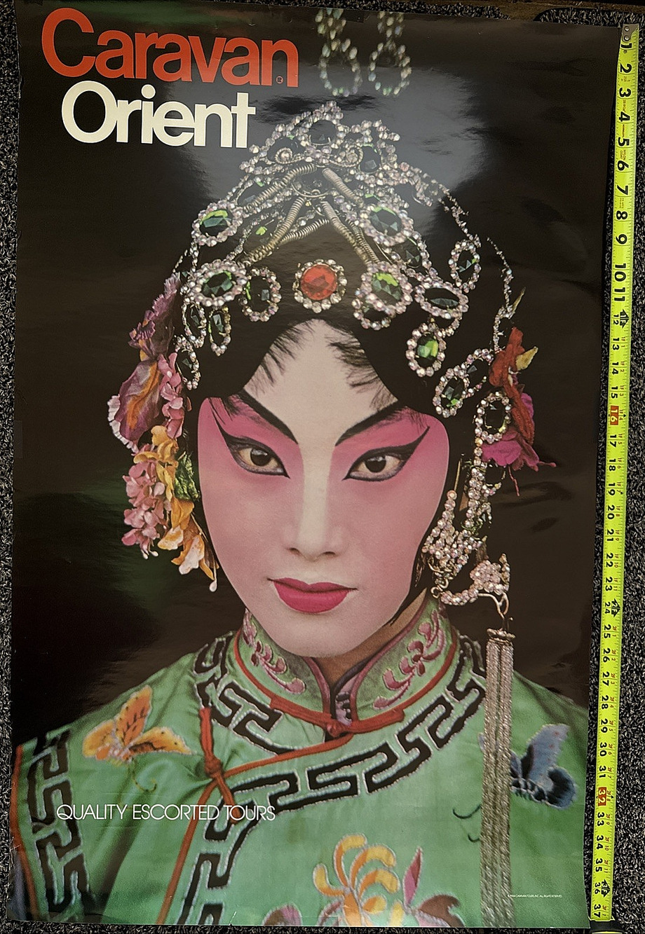 Chinese Opera Poster Caravan Travel Tours Peking Beijing Performer Photo 1984